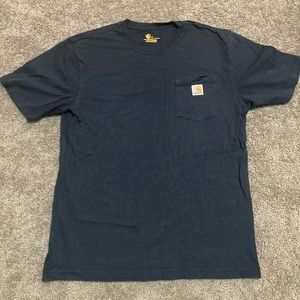 Carhartt blue short sleeve shirt.